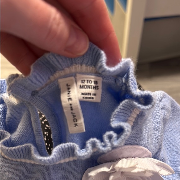 Blue Kids Top with Flower Accent - Picture 2 of 3